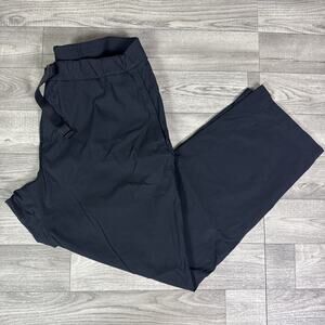 Lululemon Stretch Relaxed Tapered Fit Belted Stretch Pants Black sz 38